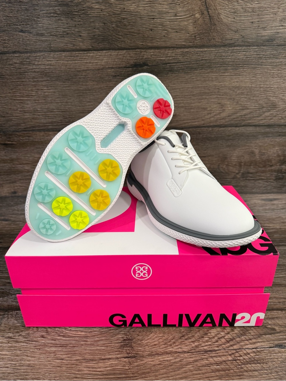 NEW G/FORE Gallivan2R Waterproof Golf Shoe MENS SZ 7.5 W SNOW/‎ CHARCOAL